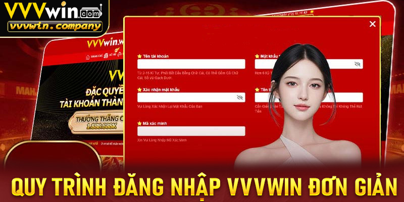 Quy trình đăng nhập vvvwin đơn giản và nhanh gọn chỉ với 3 bước